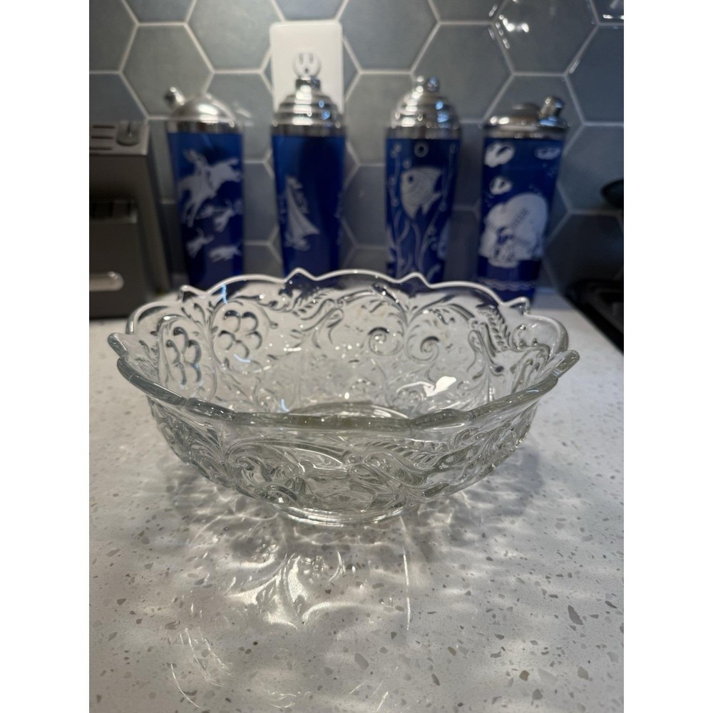 McKee Rock Crystal Clear 9 1/4" Salad Serving Bowl  EAPG Depression Glass